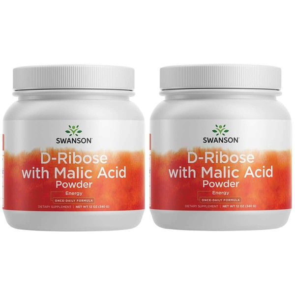Swanson D-Ribose with Malic Acid Complex Powder 12 Ounce (340 g) Pwdr (2 Pack)
