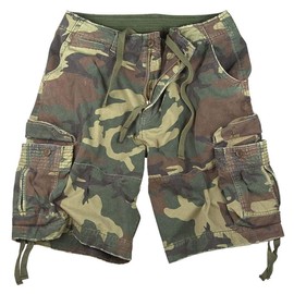 Vintage Infantry Utility Shorts Woodland Camo 2XL