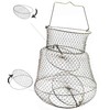Metal Fish Basket. Wire Metal Fish Basket. Foldable Fishing Cage.