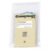 Construct Pro Single-Gang 2-Port Keystone Wall Plate (Ivory)