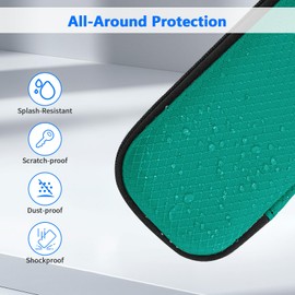 FINPAC Eva Pencil Case, Hard EVA Pen Case, Shockproof Pencil Case, Pencil Case, Pencil Bag for Executive Fountain Pen for Office, School, dark green, pencil case