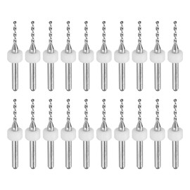 QUARKZMAN 20 Stück Micro-PCB-Bohrer 1,5 mm / 0,0591" Wolframstahlkarbid Twist Mini-Bohrwerkzeug mit 1/8" Schaft für Leiterplatte CNC-Gravur
