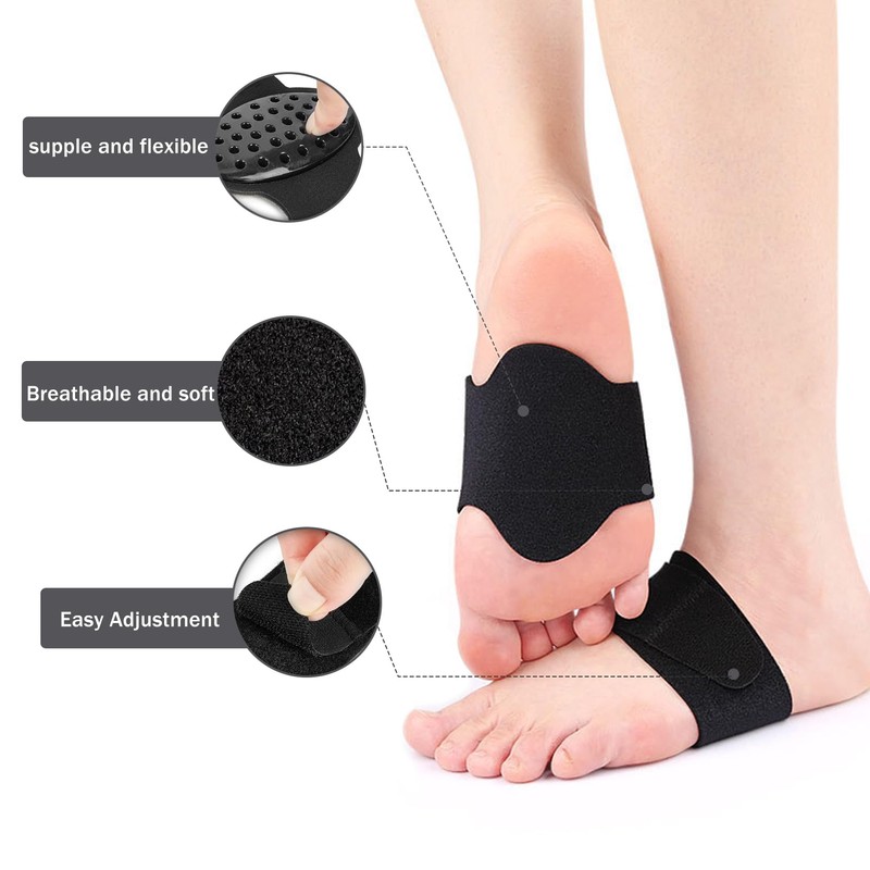 HAOXYO 2 Paar Fußbandage,Verstellbare Bandage Fuß,Bandage Fuss zur Schmerzlinderung bei