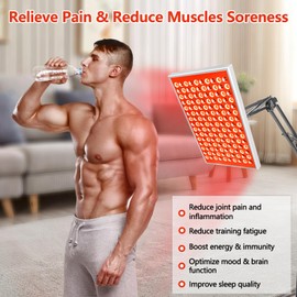 Red Light Therapy for Body Face,Infrared Light Therapy with Stand, Red Light Therapy Lamp Panel, 660nm Red Light and 850nm LED Near Infrared Light Therapy Device for Full Body Skin Muscle Sleeping