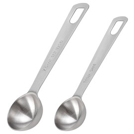 Maxqzin 2 Pcs Measuring Spoons Tablespoon Measuring Spoon Set Food Grade Stainless Steel Measuring Teaspoon for Kitchen Cooking(1TSP/5ml, 1/2TBSP/7.5ml)