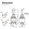 6-Pack Miniature Toggle Switch UL Certified with Waterproof Cap MTS-203,