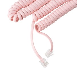Phone Cord for Landline Phone – Tangle-Free, Handset Curly Telephones Land Line Cord – Easy to Use + Excellent Sound Quality – Telephone Cords for Home or Office (15ft Long) Color: Ladies Pink