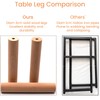 exilot Solid Wood Side Table, 2-Tier Tall End Table with