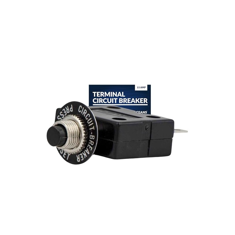 Five Oceans FO1432 Marine Terminal Circuit Breaker with Reset Button,