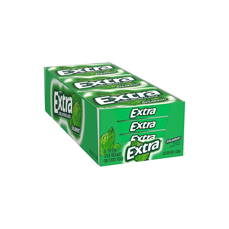 Bulk Pack Chewing Gum (Extra Spearmint, 180 pieces)