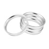 ACROPIX 66.6 to 60.1mm Hub Centric Rings Silver Tone -