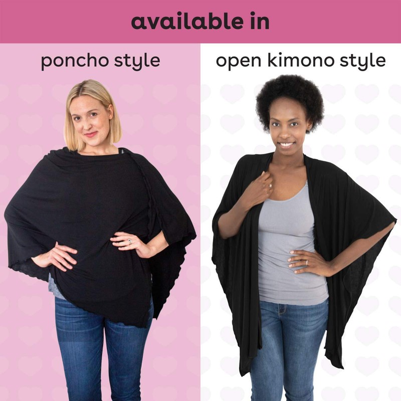 Bamboobies Women's Standard Nursing Shawl, Black, 1 Count (Pack of