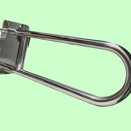 Up/down movable safety bar assistance for handicapped persons handrail