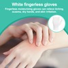 6 Pairs Fingerless Eczema Gloves, Soft White Cotton Gloves for
