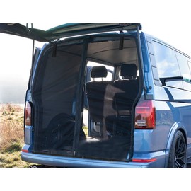 Tailgate Wing Door Boot Cover Sun Protection Large 180 x 150 cm Sun Protection Curtains Magnetic Fly Screen Black Mesh Mosquito Net for Roof T5 Motorhome Caravan Camping Accessories
