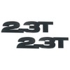 2Pc 2.3T Emblem 3D Badge Sticker Side Door Nameplate with