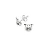 Heather Needham Sterling Silver Pig face Stud Earrings - SIZE: