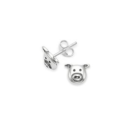 Heather Needham Sterling Silver Pig face Stud Earrings - SIZE: TINY TINY - 5mm Gift Boxed 5115