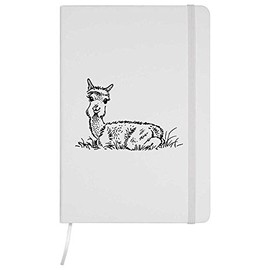 A5 'Baby Alpaca' White Hardcover Ruled Notebook (NB00025969)