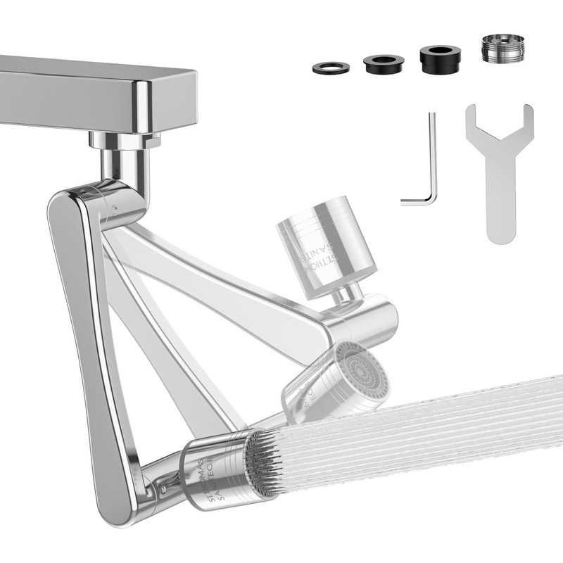 London Sunshine 2PC 1080° Swivel Faucet Extender,360° Swivel Robotic Arm
