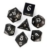 Wood Polyhedral Dice Set for Dungeons & Dragons DND (Ebony)