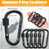 Blulu 30 Pack D Ring Shape Clip with Screw Gate
