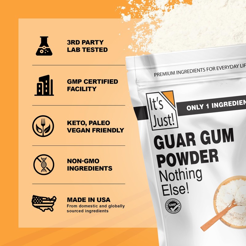 It's Just - Guar Gum, Gluten-Free, Non-GMO, Plant-Based Thickener &