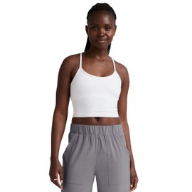Beyond Yoga Women's Spacedye Slim Racerback Cropped Tank, Cloud White, Large