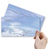 25 Envelopes (Without Window) Winter Motif, Mountains in the Snow