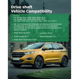SCITOO【33.5"】Steel Front Driveshaft Assembly Drive Shaft Prop Shaft For Dodge Ram 2500 2003 2006-2010,For Dodge Ram 3500 2003 2006-2010,For Ram 2500 2011-2013,For Ram 3500 2011-2013,OE# 938-163
