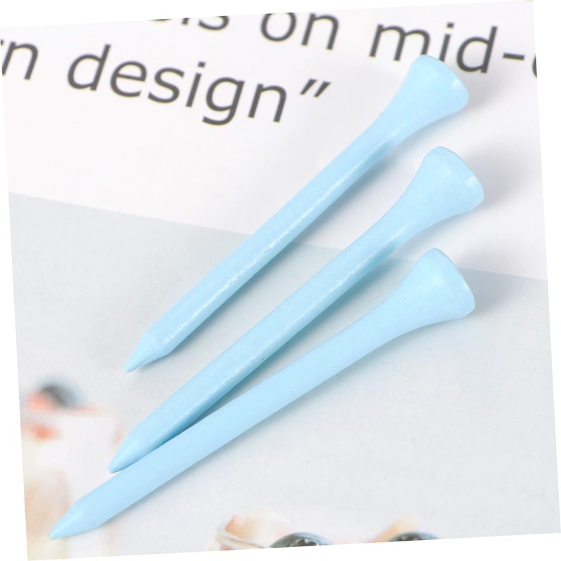 Outanaya 100pcs Long-Lasting Yards Tees Wooden Golf Tees Reduces Friction