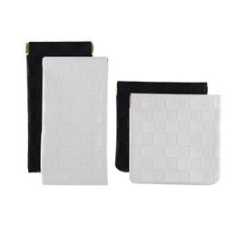 Yucenora 4 PCS Mini Leather Pocket Cosmetic Bag, Small Makeup Bags for Purse, Checkered Purse Self-closing Coin Lipstick Pouch for Women & Girls(White, Black)