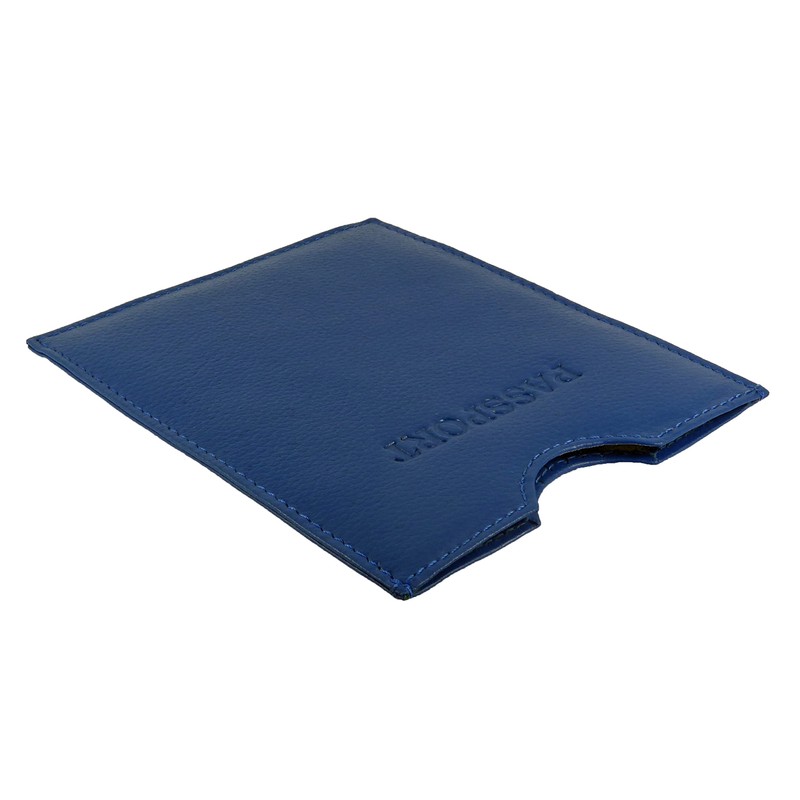 Travel Passport Holder Sleeve Protector Cover Wallet Real Leather RFID