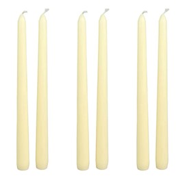 Luminessence Dripless Taper Candles Unscented Candles 6 Candles Sticks Long Burning 10 inch