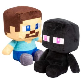 YCVBCY Miner Plush Toys Pack of 2 Gamer Characters Plush Figure, Kawaii Cuddly Toy, Home Decor Cartoon Plush Toy, Stuffed for Fans Children and Game Enthusiasts-B