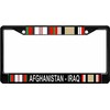 Afghanistan - Iraq Veteran Black License Plate Frame