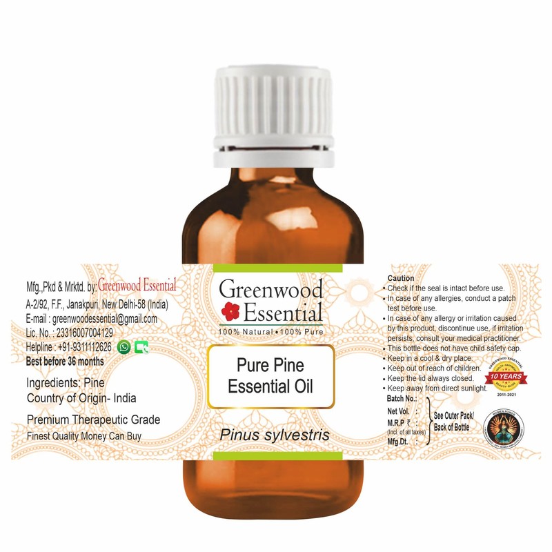 Greenwood Essential Pure Pine Essential Oil (Pinus sylvestris) 100% Natural