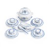 Odoria 1/12 Scale Miniature Dinnerware Set 17Pcs Dollhouse Accessories, Blue
