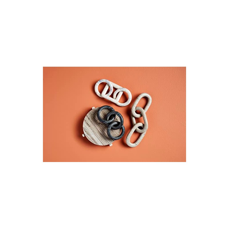 Mud Pie Marble Link, White