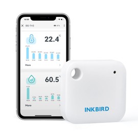 INKBIRD IBS-TH3 WiFi Room Thermometer Hygrometer Sensor, Wireless Indoor Temperature Humidity Monitor with APP Alarms, Data Storage for Home, Babyroom, Greenhouse, Office, Reptile