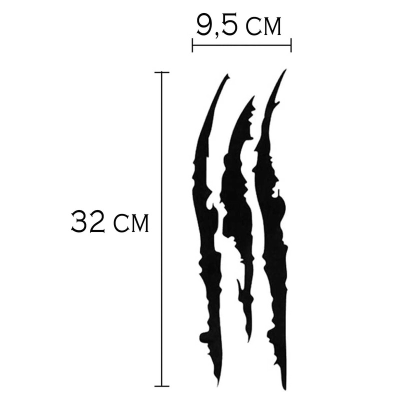 GamesMonkey® – 2 Stück Monster Claw Scratch Sticker Monster Scratch