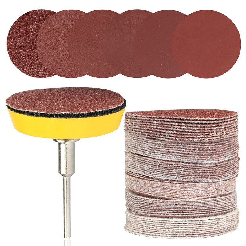 Yakamoz 60Pcs 2 Inch Sanding Discs Hook and Loop Sander