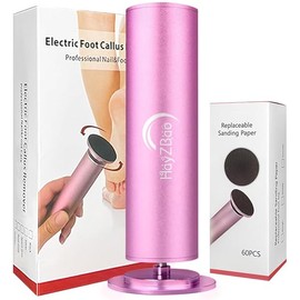 Electric Foot File - Callus Remover for Feet,Adjustable Speed Foot Scrubber with 60 Pcs Sandpaper Discs,Professional Pedicure Tool for Dead Skin and Calluses - Matte Purple