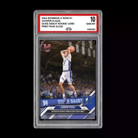 Graded 10 Cooper Flagg #1 Debut Duke RC Rookie 2024-25 Bowman U Now Card