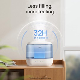 Dreo Humidifiers for Bedroom, Top Fill 4L Supersized Cool Mist Humidifier with Oil Diffuser and Nightlight, 32H Runtime, Quiet Ultrasonic Humidifiers for Home, Large Room, Baby Nursery and Plants