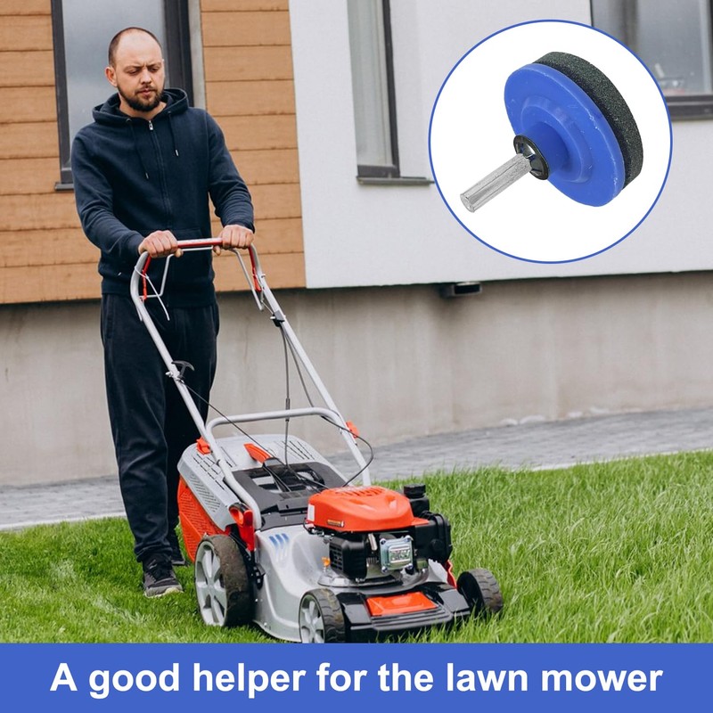 Lawn Mower Blade Sharpener - 2 Pack Blue Garden Tool