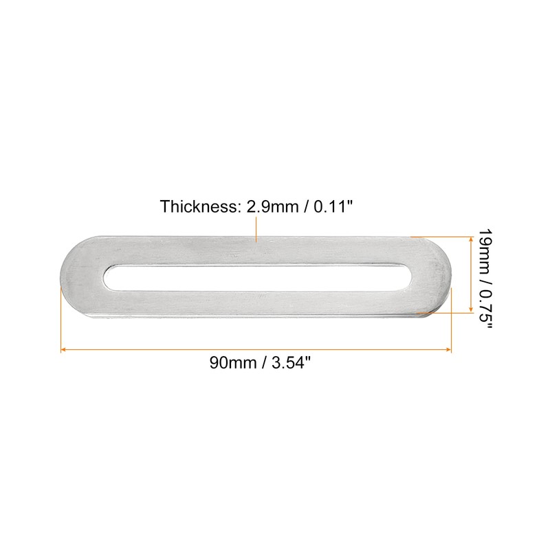 sourcing map Adjustable Corner Code, 4Pcs 90x19mm - Stainless Steel
