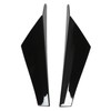 2pcs Rear Window Side Spoiler ABS Glossy Black Wing Trim