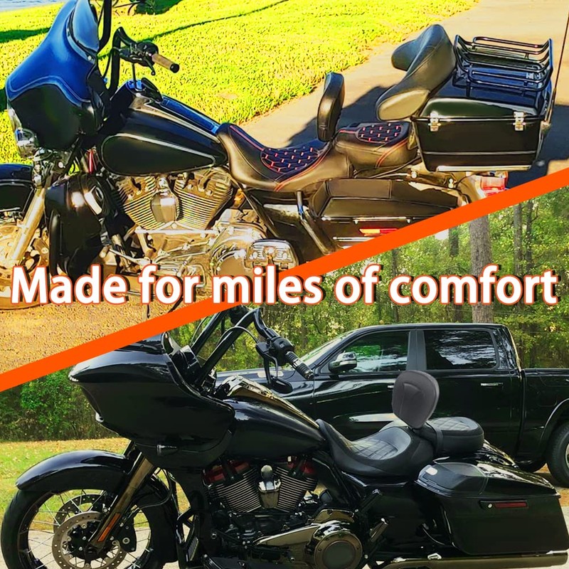 FOVPLUE Rider Backrest, Adjustable Driver Backrest Pad Kit fits for