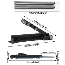 MYLEUS Multi-function Scribing Tool - Upgraded Construction Pencil for DIY Woodworking, Aluminum Alloy Scribe Tool with Deep Hole Pencil, Scriber Line Maker Measuring Tool